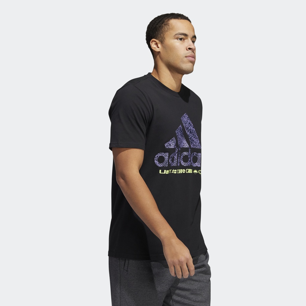 adidas-ไลฟ์สไตล์-เสื้อยืดพิมพ์ลาย-play-for-unity-ผู้ชาย-สีดำ-he4805
