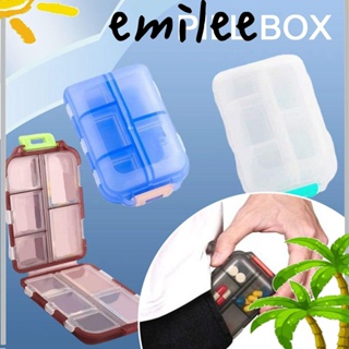 Emilee กล่องตลับยา แบบ 10 ช่อง ขนาดพกพา
