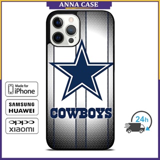 เคสโทรศัพท์มือถือ โลหะ สีเงิน ลาย Dallas Cowboys สําหรับ iPhone 14 Pro Max 13 Pro Max Samsung Galaxy Note10+ S21Ultra