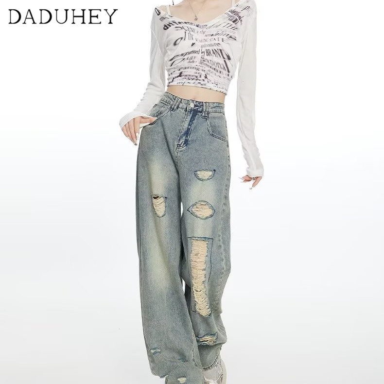 daduhey-womens-new-korean-style-high-waist-slimming-ins-slimming-holes-fashion-jeans-casual-pants