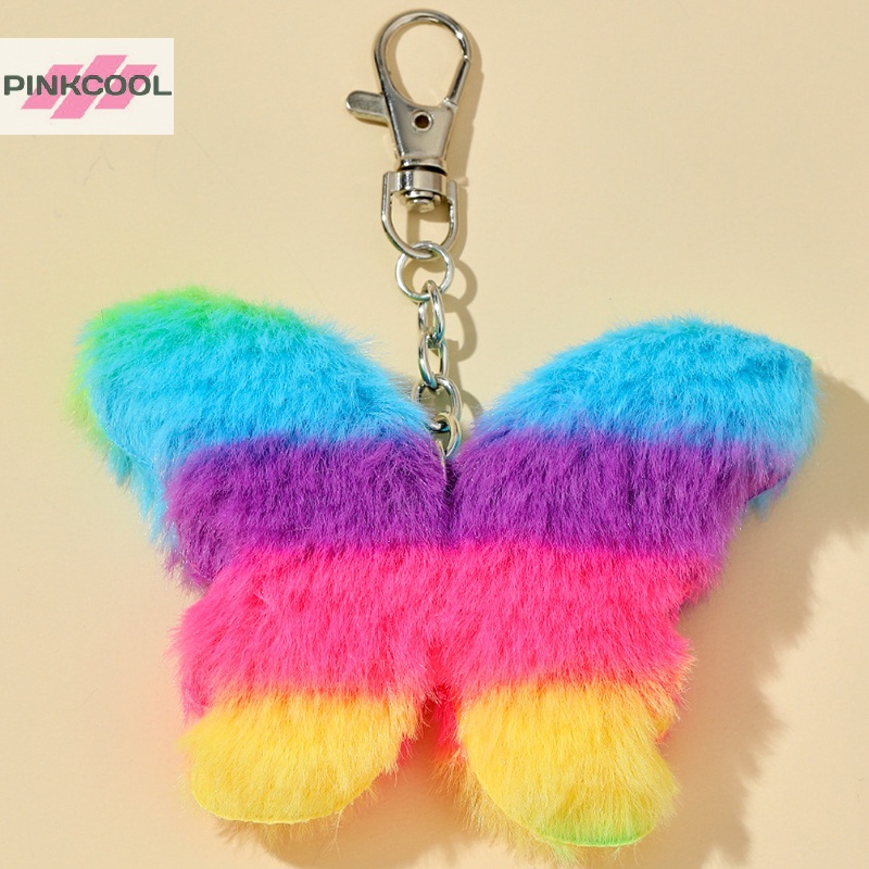 pinkcool-พวงกุญแจ-จี้ตุ๊กตากระต่ายเทียม-แฮนด์เมด-หลากสีสัน-สําหรับห้อยกระเป๋าถือ