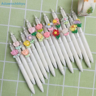 Adhyu ปากกาเจล หมึกสีดํา ลายดอกไม้น่ารัก ขนาดเล็ก สไตล์เกาหลี เครื่องเขียน ของขวัญสําหรับเด็ก โรงเรียน สํานักงาน TH