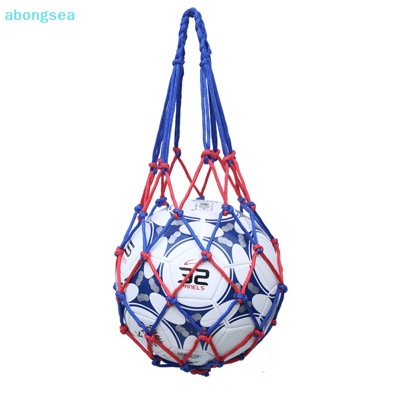 abongsea-กระเป๋าตาข่ายไนล่อน-แบบหนา-สําหรับใส่ลูกบาสเก็ตบอล-วอลเลย์บอล