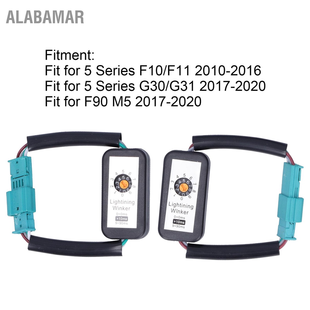 alabamar-ไฟท้าย-led-แบบไดนามิกไฟเลี้ยวอะแดปเตอร์-harness-blinker-ชุดโมดูลเหมาะสำหรับ-5-series-f10-f11-g30-f90-m5-2017-2020