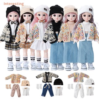 [Interesting] ชุดเสื้อผ้าตุ๊กตา 1/6 BJD 12 นิ้ว พร้อมกางเกง หมวก ถุงเท้า เสื้อกันหนาว BJD 30 ซม. 5 ชิ้น ต่อชุด