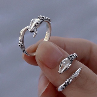 LIVE GREAT การออกแบบแหวนเฉพาะแฟชั่นบุคลิกภาพระดับ high-end ของแหวนแหวนคดเคี้ยว