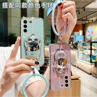 2023 New Casing เคส VivoV27 VIVO V27e V27 Pro 5G Y02A Phone Case Cute Duck Holder Stand with Silicone Wristband Protective Soft Case Back Cover เคสโทรศัพท