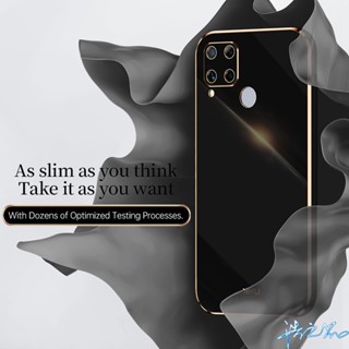 เคส Realme C15 C12 C25 C25S เคสซิลิโคนนิ่ม สไตล์เกาหลี 6D หรูหรา เคลือบไฟฟ้า เคสโทรศัพท์