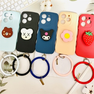 เคสโทรศัพท์มือถือ ซิลิโคนนิ่ม ลายการ์ตูน 3D พร้อมสายรัดข้อมือ สไตล์เกาหลี สําหรับ Tecno Spark 10 Pro