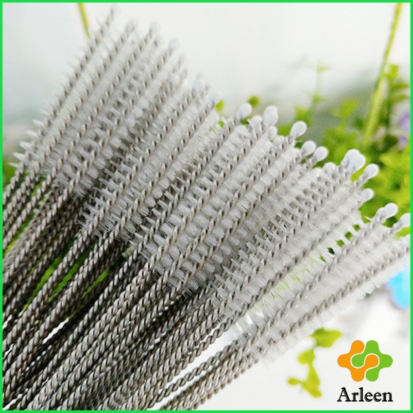 arleen-แปรงล้างหลอดดูด-จุกนม-ขนไนล่อน-ไม่ทำให้เป็นรอย-stainless-steel-soft-straw-straw-brush