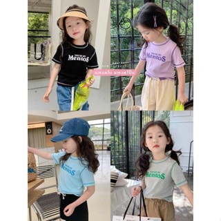 พร้อมส่ง ลดกระหน่ํา เสื้อยืดแขนสั้น พิมพ์ลาย สไตล์เกาหลี ญี่ปุ่น แฟชั่นฤดูร้อน สําหรับเด็กผู้หญิง 2023