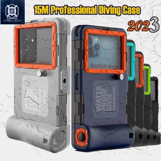 SHELLBOX พร้อมส่ง เคสโทรศัพท์มือถือ กันน้ํา Summer 15M Professional Underwater Diving Waterproof Case เมตร สําหรับ OPPO Realme 6 7 8z 9i 10 10S Pro+ GT NEO 5 4 3 2 Q5 V23 V25 V30 Water Proof Phone Case Ready Stock