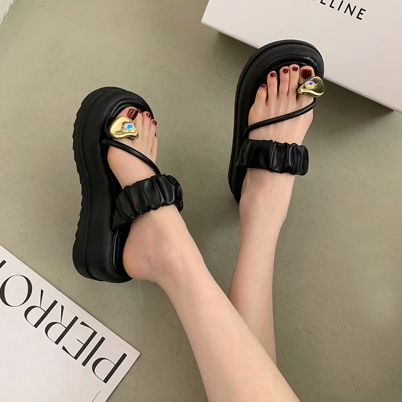 renben-รองเท้าแตะหนา-soled-ผู้หญิงฤดูร้อนโลหะปุ่มใหญ่ตั้งนิ้วเท้ามัฟฟินด้านล่างสวมรองเท้าแตะลิ่มส้นเท้า