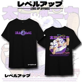 เสื้อยืดผ้าฝ้ายพิมพ์ลายSun god Nika Shirt Monkey D Luffy Gear 5th One Piece