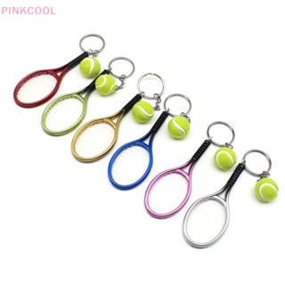 Pinkcool พวงกุญแจ จี้ไม้เทนนิสน่ารัก ขนาดเล็ก อุปกรณ์เสริม สําหรับแฟนเทนนิส ของขวัญวัยรุ่น