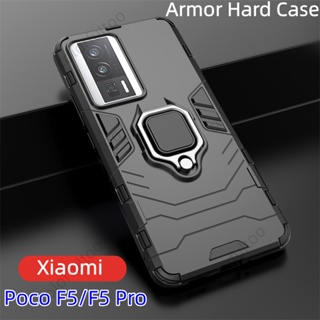 เคสโทรศัพท์มือถือแบบแข็ง กันกระแทก พร้อมแหวนขาตั้ง หรูหรา สําหรับ Xiaomi Poco F5 Pro F5Pro F 5 Pocophone F5 5G
