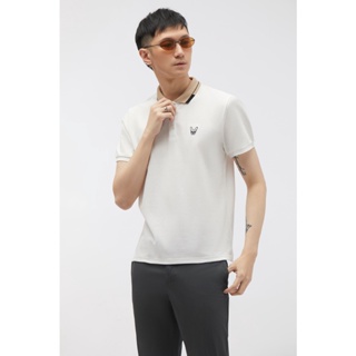 ESP เสื้อโปโลลายเฟรนช์ชี่ ผู้ชาย สีขาว | Frenchie Polo Shirt | 3694