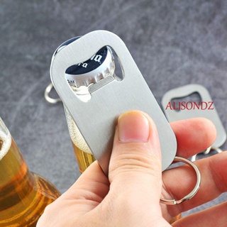 ALISONDZ Portable Bottle Openers Stainless Steel Bar Tools Beer Opener Travel Outdoor Picnic Party Creative Dinner Jar Keychain