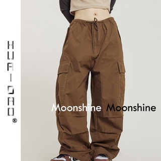 Moon กางเกงขายาว กางเกงเอวสูง กางเกงขายาวผู้หญิง 2023 NEW23060806