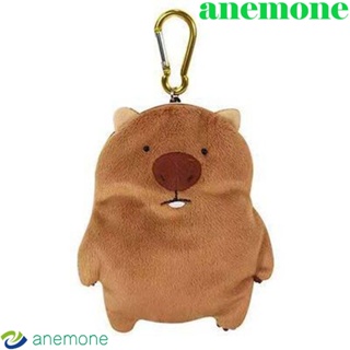 Anemone พวงกุญแจ จี้ตุ๊กตาหมี ขนาดเล็ก มีซิป สําหรับห้อยกระเป๋า เครื่องสําอาง กระเป๋าสตางค์