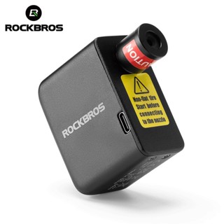 [จัดส่งโดย Shopee]Rockbros เครื่องปั๊มลมไฟฟ้า Type-c แรงดันสูง 100 PSI ชาร์จซ้ําได้ ขนาดเล็ก แบบพกพา อุปกรณ์เสริม สําหรับรถจักรยาน MTB