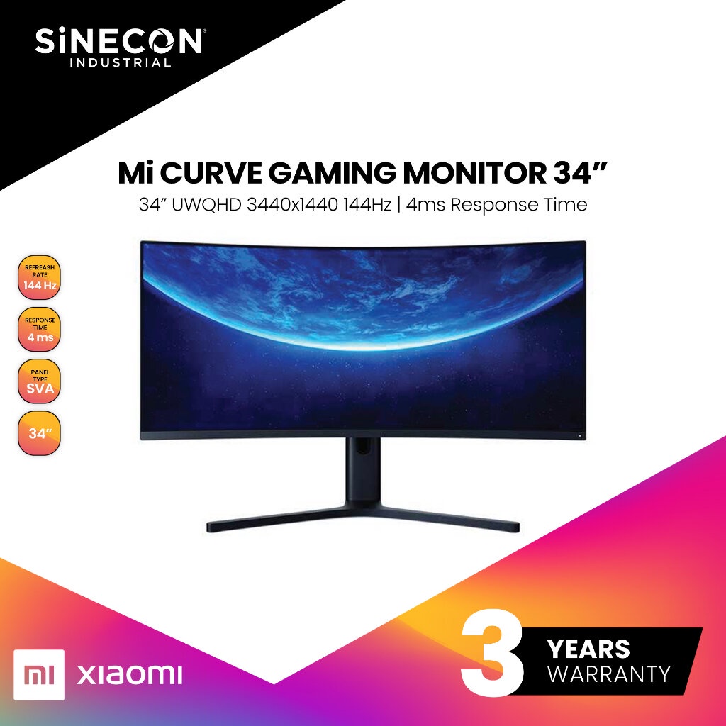 Xiaomi Mi Curved Gaming Monitor 34" เกมมิ่งมอนิเตอร์จอโค้ง ขนาด 34 นิ้ว ...