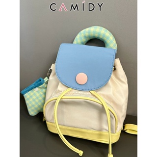 Camidy Button Small Backpack ใหม่ กระเป๋าเป้สะพายหลังขนาดเล็กน่ารักสำหรับผู้หญิง