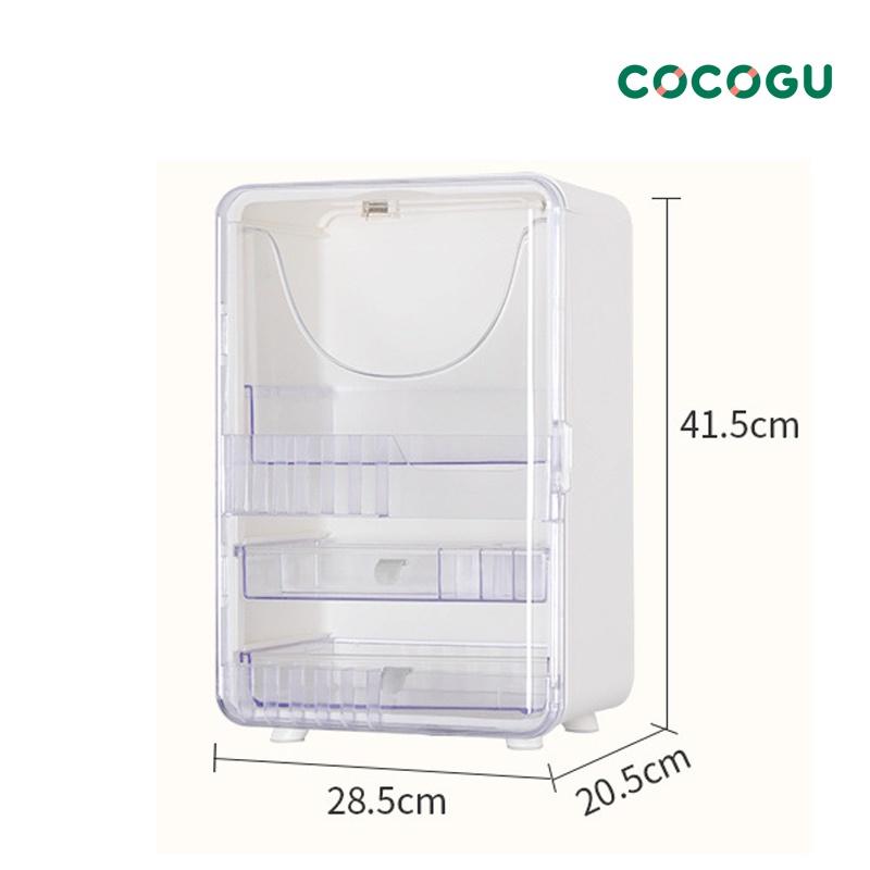 ส่งฟรี-cocogu-ตู้เก็บเครื่องสำอาง-white