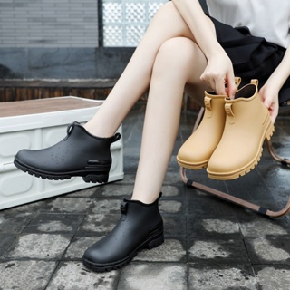 รองเท้าบูทยาง กันฝน กันน้ํา เหมาะกับใส่กลางแจ้ง สําหรับผู้ชาย และผู้หญิง