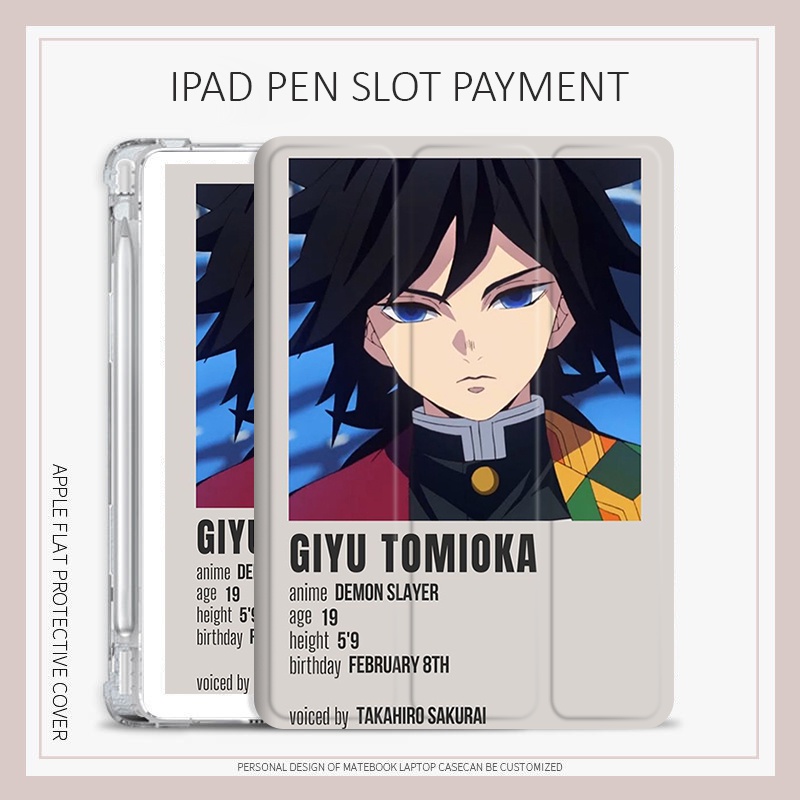 เคส-ลาย-demon-slayer-tomioka-giyuu-พร้อมช่องใส่ปากกา-สําหรับ-ipad-mini-4-5-6-air-4-5-10-2-gen-7-8-9-ipad-pro-11-2022-gen10-air1-2-3-gen5-6