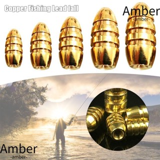 Amber ตะกั่วถ่วงน้ําหนัก ทองแดง สําหรับตกปลา 10 ชิ้น ต่อล็อต