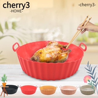 Cherry3 ตะกร้าซิลิโคน 7.5 นิ้ว ใช้ซ้ําได้ แบบเปลี่ยน สําหรับหม้อทอดไร้น้ํามัน พิซซ่า