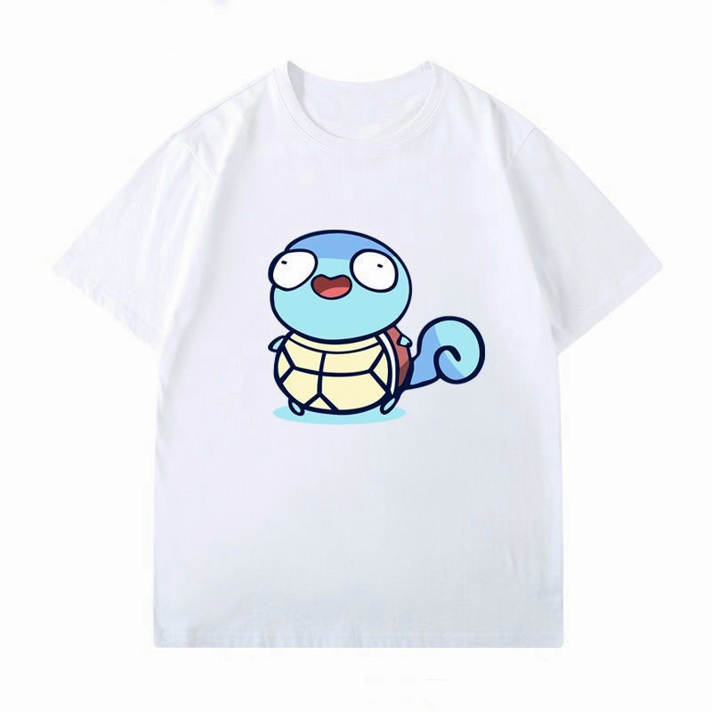 ขายด่วน-pok-mon-frog-seed-charmander-pikachu-jenny-turtle-เสื้อยืดแขนสั้นลายการ์ตูนน่ารัก-chic