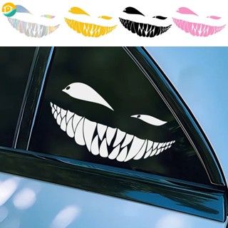สติกเกอร์ ลาย Leant Eyes Bad Smile Devil กันน้ํา สําหรับตกแต่งกระจก หน้าต่าง ประตู รถจักรยานยนต์ DIY