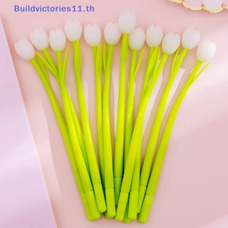Buildvictories11 ปากกาเจลซิลิโคน รูปดอกทิวลิป เปลี่ยนสีได้ สําหรับนักเรียน 1 ชิ้น