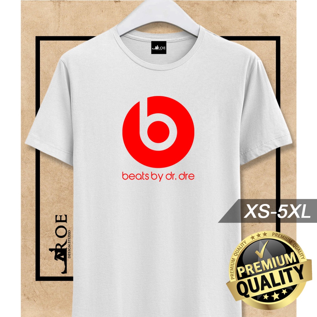 มีความสุข-เสื้อยืด-ผ้าฝ้าย-100-พิมพ์ลาย-beats-by-dr-dre-พลัสไซซ์