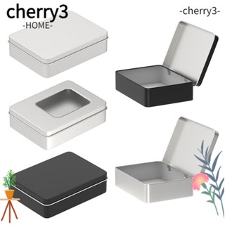 Cherry3 กล่องดีบุก ทรงสี่เหลี่ยมผืนผ้า ขนาดเล็ก สําหรับใส่การ์ดเกม