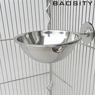 [Baosity] ชามให้อาหารนก แบบสเตนเลส ถอดออกได้ อุปกรณ์เสริม สําหรับสัตว์เลี้ยง