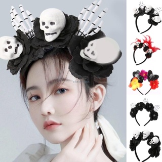 Halloween Skull Head Headband Headband Hair Hoop Headband Flower Decorative