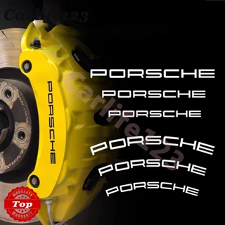 Porsche Caliper สติกเกอร์โลโก้ Cayman Cayenne Macan Paramera 718 กันน้ํา ทนความร้อน สําหรับติดตกแต่งรถยนต์