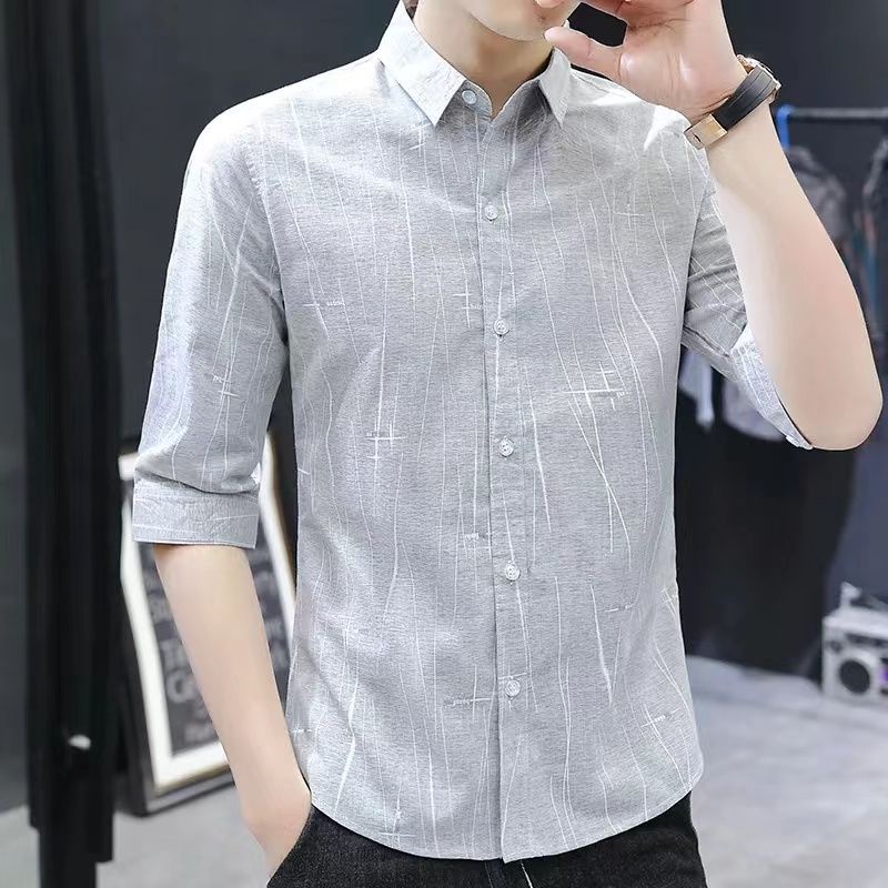 spot-high-cp-value-boys-seven-sleeve-clothes-young-handsome-five-sleeve-shirts-korean-version-of-medium-sleeved-casual-5-sleeve-shirts-short-sleeved-shirts-short-sleeved-students-mens-shirts-fashion-t