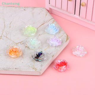 &lt;Chantsing&gt; แดชบอร์ดเรซิ่น รูปดอกกุหลาบ ขนาดเล็ก เรืองแสง DIY สําหรับตกแต่งบ้าน สวน 2 ชิ้น