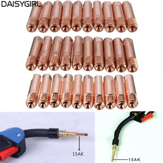 【DAISYG】Nozzles Set Kits Gas MB-15AK Torch 25*6mm Copper M6 Welding 10Pcs MIG/MAG