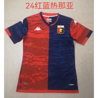 เสื้อโปโลแขนสั้น ลายทีมชาติฟุตบอล Genoas unpopular 23-24 ชุดเหย้า และทีมเยือน สีแดง และสีฟ้า สําหรับผู้ชาย