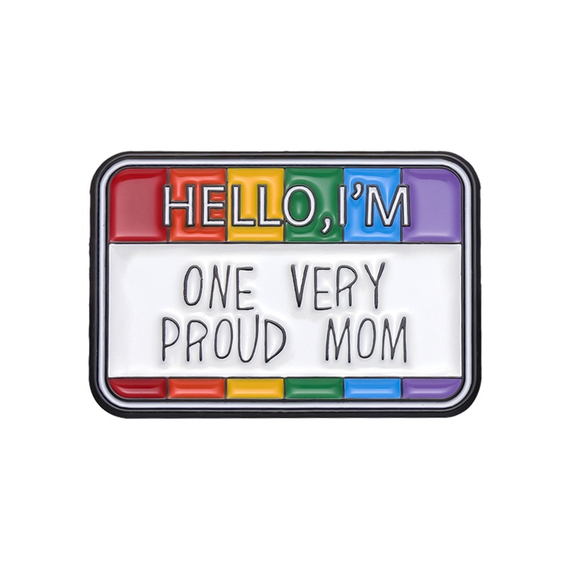 เข็มกลัดโลหะ ลายข้อความ Hello I'm Text 50 แบบ อุปกรณ์เสริม สําหรับติดตก ...