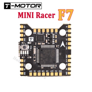 T-motor MINI Racer F7 ตัวควบคุมการบิน MPU6000 3~6S Lipo W AT7456E OSD 4 x พอร์ต UART MCU-STM32F722RET6 20*20 มม. สําหรับโดรนบังคับ FPV
