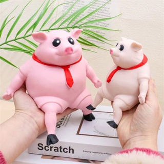 Piggy Squeeze Toy หมูยืด สกุชชี่ ของเล่นยืดได้ ของเล่นบีบ คลายความเครียด สกุชชี่ ของเล่น ของเล่นบีบนุ่ม ของเล่นยืด