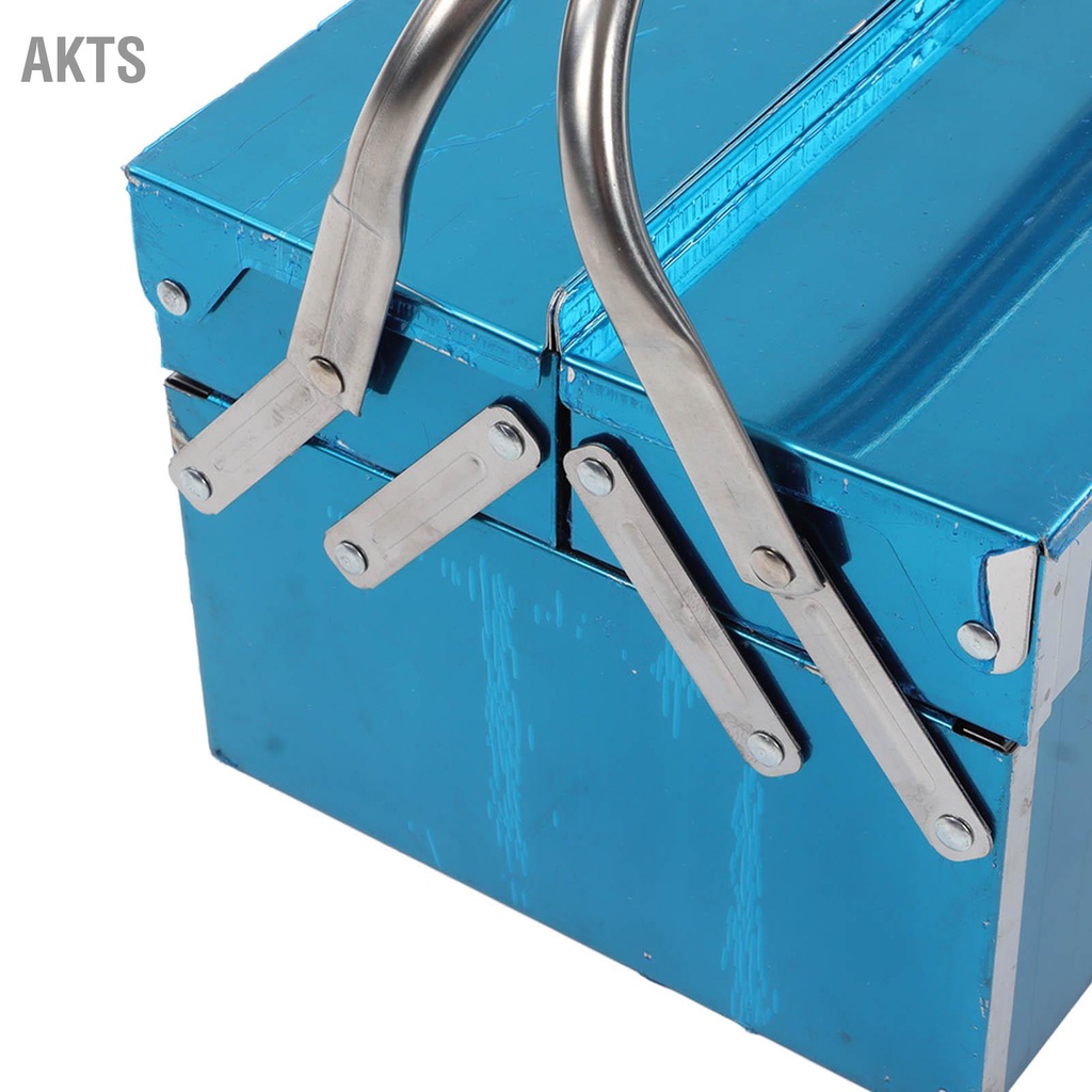 akts-2-ชั้น-3-ถาดกล่องเก็บเครื่องมือสแตนเลส-cantilever-กล่องเครื่องมือพับอุปกรณ์เสริมกระเป๋าเดินทาง