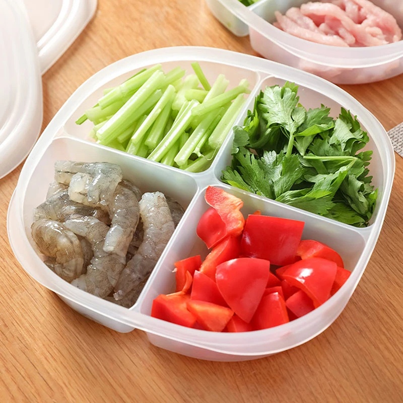 กล่องเก็บของในตู้เย็น-4-ช่อง-พร้อมฝาปิด-พลาสติก-ใช้ซ้ําได้-ครัว-อาหาร-ผลไม้-สด-รักษา-ช่องแช่แข็ง-ขนาดใหญ่-แบ่งช่องเก็บของ