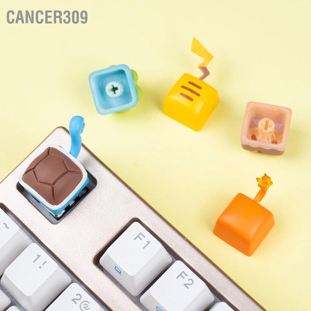 cancer309-ปุ่มกดสำหรับเล่นเกม-universal-cute-cartoon-shape-resin-keycap-สำหรับคีย์บอร์ดเชิงกล